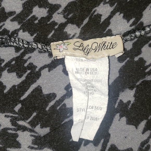 Lily White Houndstooth High Waisted Pencil Skirt L - Picture 8 of 10